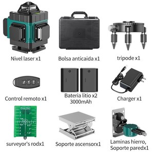 16-Line Green Laser Level 505-520nm With Remote Control For Engineering Surveying - Product Image 3