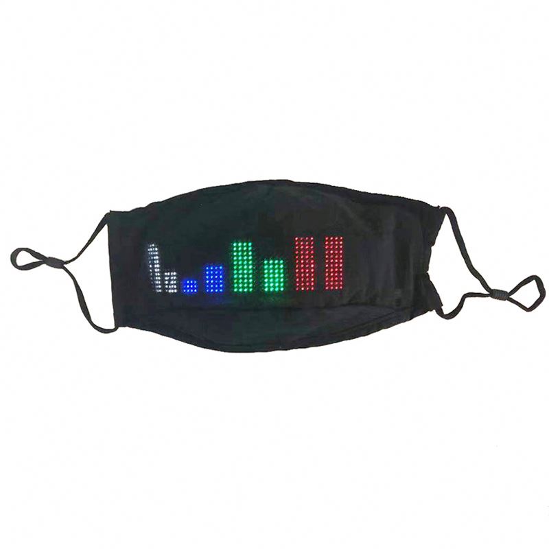 Wireless phone APP Control programmabile LED Rave Party LED maschera di natale LED maschera facciale schermo ricaricabile Face LED Mask