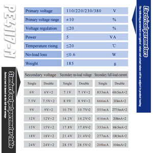 Transformateur à montage sur circuit imprimé scellé à l'époxy YHDC PE4117-M 5VA 110/220/230/380V AC Classe B Isolation à faible bruit Certifié CE/RoHS - Product Image 5