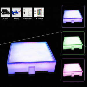 พื้นเต้นรำแบบอินเทอร์แอคทีฟ LED พร้อมรีโมทคอนโทรล กระเบื้องพื้นเรืองแสงสำหรับงานปาร์ตี้ คลับ และความบันเทิงสำหรับเด็ก - Product Image 4