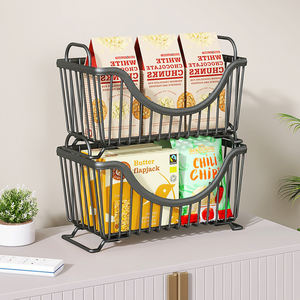 Cesto di frutta vegetale Organizer cesto di metallo di articoli vari per la casa - Product Image 1