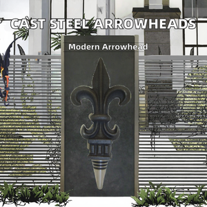 Puntas de Flecha de Acero Fundido de 130x60mm y 12mm, Puntas de Lanza Ornamentales de Hierro Forjado para Venta, Lanzas de Hierro para Portones, Cercas, Casas de Estilo Natural y Moderno - Product Image 2