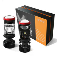 Kit de conversion de phares LED H4 Y7D avec mini lentille de projecteur, ampoules LED H4, faisceau haut et bas, ventilateur rapide 120W, lampe de voiture
