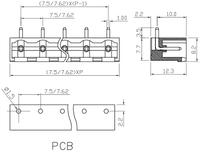 XY2500RP 7.5mm RQ 7.62mm 2P 3PIN Plug-in PCB connecteur de prise mâle de type ouvert Les fabricants remplacent les connecteurs phoenix 2EDGRC