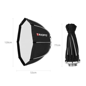 Triopo-Paraguas de montaje Bowens para exteriores, softbox octogonal portátil con foto de 90cm, para estudio, luz estroboscópica - Product Image 4