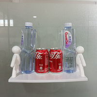 Étagère de rangement murale en plastique sans perçage pour salle de bain et cuisine avec patch adhésif