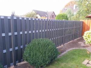 BRICOLAGE Bois Plastique Composite clôture 1.8*1.8 M(6ft) En Aluminium Wpc <span class=keywords><strong>Panneau</strong></span> De Clôture - Product Image 6