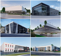 Almacén de Estructura de Acero Prefabricado Personalizado para Proyectos de Campo en Canadá y Taller Integrado para Plantas Industriales Ligeras