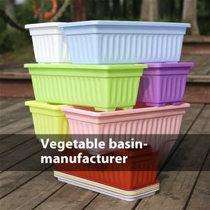 Grand Balcon Rectangulaire Bassin À Légumes Creative Résine En Plastique Pot De <span class=keywords><strong>Fleur</strong></span> Ménage Plantation Boîte pour Jardinage Pack - Product Image 2