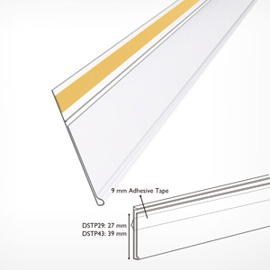 Siêu thị giá nhãn chủ hiển thị Dải Kệ PVC nhựa Dải dữ liệu nhựa PVC Clips dữ liệu-<span class=keywords><strong>Strip</strong></span> - Product Image 4