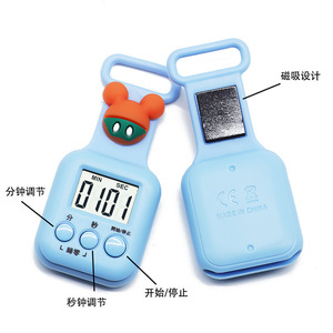 Mini Cartoon <b>Timer</b> <b>Digital</b> Alarm Clock For Students Children <b>Kitchen</b> Use Plastic Square Design - Product Image 4