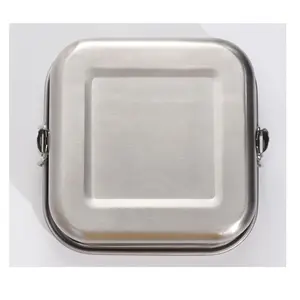 खाद्य ग्रेड सील Crisper कंटेनर दिखाई सील 304 740ml स्टेनलेस स्टील टिफिन Bento दोपहर के भोजन के बॉक्स