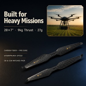 Hélice en fibre de carbone T-motor HEP-L 20x7 de 20 pouces pour multirotor UAV à longue endurance 2700-3700RPM - Product Image 5