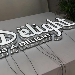 Tùy chỉnh <span class=keywords><strong>3D</strong></span> LED Acrylic chữ với bên đấm chiếu sáng dấu hiệu cá nhân cho cửa hàng hiển thị & cho các trường học & bệnh viện - Product Image 3