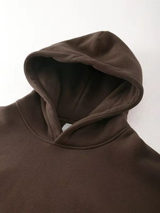 OEM Oversized Hoodie <b>Pullover</b> Cotton French Terry Solid Color Streetwear Logo Print Design <b>Men</b> Hoodie - Product Image 3