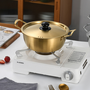 Yurtrain Korean Kitchen Cookware Instant Noodle <strong>Pot</strong> with <strong>Lid</strong> <strong>Small</strong> Aluminum Ramen Soup Pan Home Stock <strong>Pot</strong> Metal Material - Product Image 4