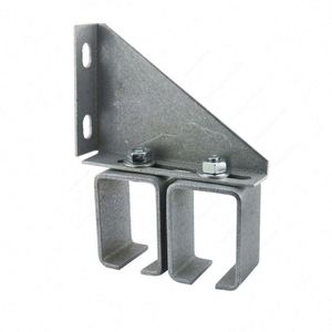 WEKIS Industrial Zinc Plated Steel Brass Barn Door Track Trolley Overhead Mount Sliding <b>Brackets</b> <b>Black</b> Powder Coating 300lbs - Product Image 2
