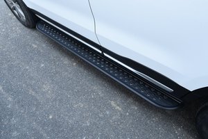 Aftermarket Hongqi Hs3 Hs5 Hs7 <b>Black</b> Starry Car Side Step Plastic and Silver Stainless Steel Surface - Product Image 6