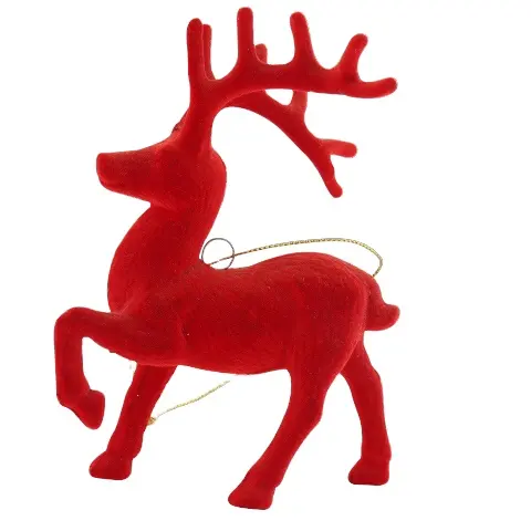 2022 Popular Christmas Decoration Supplies Number 43a Deer Sika Deer Ornament Decoration Flocking Gift Luxury Flocking Sika Deer