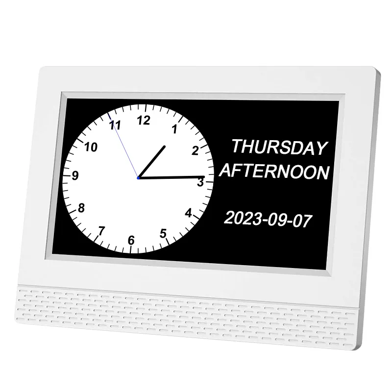 Reloj despertador de mesa de demencia con calendario Digital de pérdida de memoria de pantalla grande LED para personas mayores