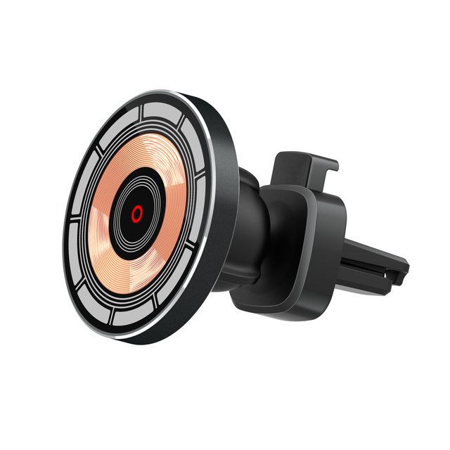 New Design 15W Magnetic Car Mount Charger Wireless Auto Phone Holder with 10W Output Power Vent Mount Phone Holder