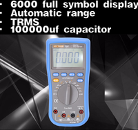 HYTAIS TS97 Voltmeter Digital Otomatis, Alat Tester Listrik Resistensi Meter Listrik True RMS Ammeter AC DC