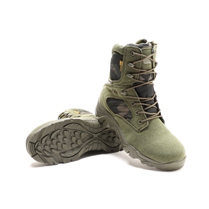 Bottes de désert en cuir de vachette suédé vert sport TSB10, bottes Delta sur mesure, chaussures camouflage vert - Product Image 3