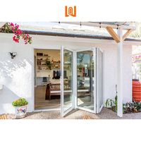 Portes accordéon en PVC de conception aux normes européennes Portes pliantes en verre UPVC Portes pliantes isolées pour patio