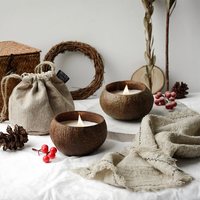 Parfum de bougie de coquille de noix de coco pour les célébrations de cadeaux