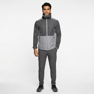 Finer Threads High Quality Custom <b>Men</b> Windproof Hooded Vintage Windbreaker Sets Streetwear <b>Canvas</b> Stand Collar Front <b>Jacket</b> - Product Image 1