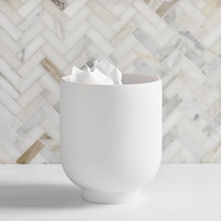 Style européen moderne de luxe couleur blanche 9 pièces ensembles de salle de bain domestique accessoires de salle de bain de luxe pour la décoration de la maison et de l'hôtel
