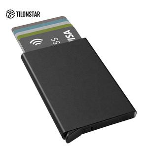 TILONSTAR TVC400 Elegante Slim Automático Pop Up Bank Card Case Aluminio ID Titular de la tarjeta de crédito con función de bloqueo RFID - Product Image 2