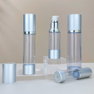 Vente en gros de flacons de lotion en argent mat de luxe de 15 ml, 30 ml, 50 ml, 100 ml, flacon pompe sans air pour sérum - Product Image 5