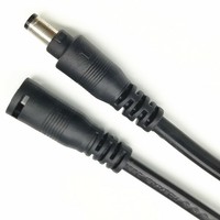 Câble d'alimentation GJQ à connexion étanche DC 5521, pour panneau LED anti-déchirure, avec contacts en cuivre mâle/femelle 2A