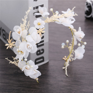 Robe de mariée mariée chapeaux Dabysbreath fleur séchée forêt <span class=keywords><strong>cheveux</strong></span> accessoires bandeau <span class=keywords><strong>couronne</strong></span> de <span class=keywords><strong>fleurs</strong></span> <span class=keywords><strong>couronne</strong></span> - Product Image 1