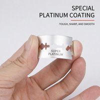 Lames de rasoir à double tranchant, revêtues de platine, affûtées