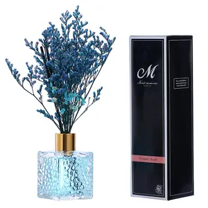 Modern Home Room Fragrance Customized 80ML Reed Diffuser Set with Reed Sticks