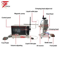 Petite machine semi-automatique de capsulage remplissante de fiole d'injection liquide du dosage 1ml 2ml 5ml 80ml 10ml