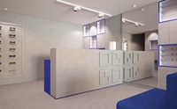 Décoration de magasin de lunettes de haute qualité, ensemble de mobilier pour opticien, vitrine à lunettes, design 3D pour l'intérieur d'un magasin d'optique tout-en-un