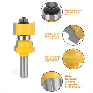 ชุดดอกกัดเดือยและร่องประตูหน้าต่างแบบเ<span class=keywords><strong>ป</strong></span>ลี่ยนได้ สองชิ้น สำหรับ<span class=keywords><strong>ป</strong></span>ระตู ตู้ งานไม้ ดอกกัดสำหรับเครื่องกัดไม้ OEM HRC 45-50 - Product Image 1