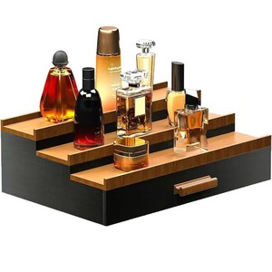 Wooden Cosmetic Storage Rack 3 Tier <b>Desktop</b> Organizer For Makeup Perfume Bathroom Vanity <b>Shelf</b> - Product Image 5