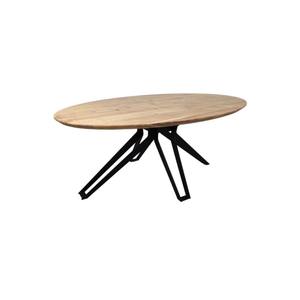 Table à manger circulaire élégante en bois massif avec finition imperméable durable pour salles à manger de luxe, restaurants et cafés - Product Image 2
