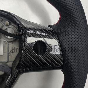 Volante de Cuero Perforado con Fibra de Carbono para Tesla Model 3 y Model Y, Últimos Productos - Product Image 6