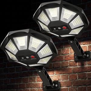 Lámpara Solar de Calle de 8 Lados con 168 LED, 6500K, para Exteriores, Encendido/Apagado Automático, IP65 Impermeable, Sensor de Movimiento, Certificación TUV, 6-8 Horas de Duración - Product Image 1