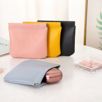 Portable PU cuir sac cosmétique shrapnel fermeture automatique pour petit stockage rouge à lèvres Mini pièce sans fil bijoux conteneur