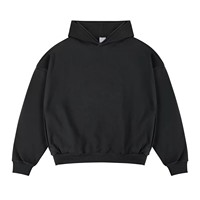 Sweat-shirts à capuche personnalisés avec logo 420G, de haute qualité, unis, à col rond, épais, coupe ample, épaules tombantes, en molleton unisexe