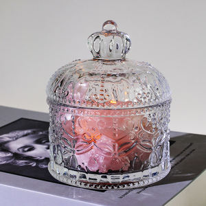 Frascos de Vidrio de Lujo Reciclables para Dulces y Velas Aromáticas, con Tapa de Corona, Color Personalizado OEM ODM, para Velas de Soja - Product Image 3