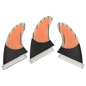 Ailerons de surf en fibre de carbone UPSURF G7 Honeycomb Blue Triple Set - Product Image 5