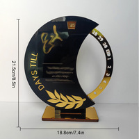 Halbhandgefertigtes Hölzernes Countdown-Ornament & Drehbarer Präsentationsständer für Zuhause/Büro-Schreibtisch