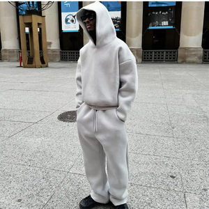 Pantaloni invernali larghi e <span class=keywords><strong>felpa</strong></span> con cappuccio da <span class=keywords><strong>uomo</strong></span> con collo a goccia - Product Image 1